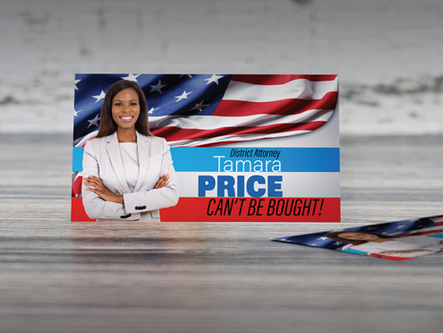 Business card for political campaign