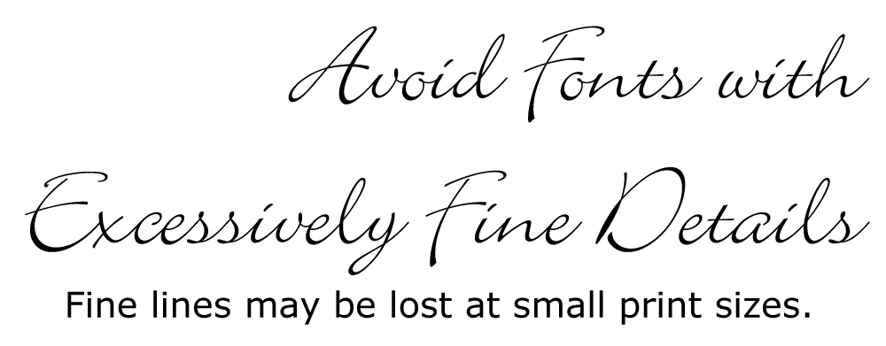 Fine lines or other details may be lost at small sizes.