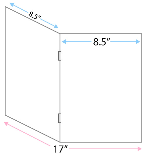 11x17 sheet folded and stapled