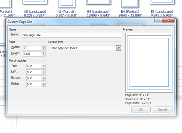 Change Page Size in Publisher