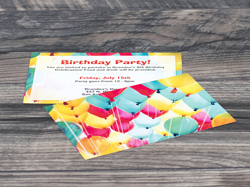 Birthday Invitation Close Up