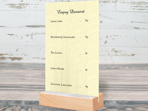 Menu Card Printing