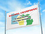 Outdoor banner mounted for little league championship thumbnail